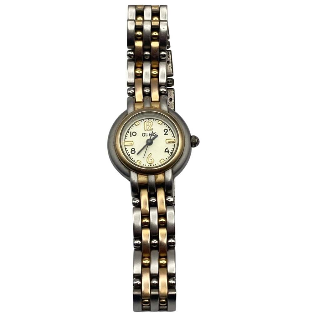 VTG Guess Women's Watch 24mm - New Battery - WR - Gold Silver Tone Wrist 6.75'